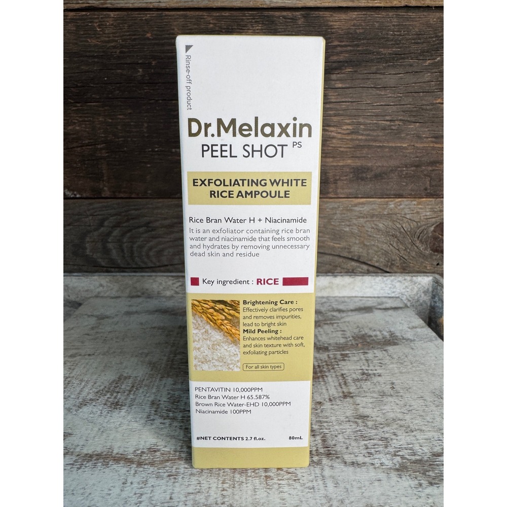 Dr. Melaxin Peel Shot Exfoliating White Rice Ampoule 2.5 oz | NIB K-Beauty